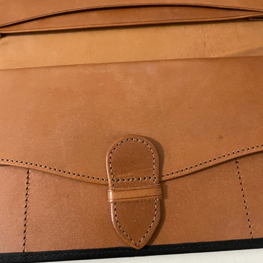 Levenger Men’s Genuine Leather Black Card money change travel wallet 6.5” x 4”